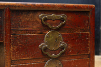 両袖に引き出しを備えた味わい深い文机　BB3326