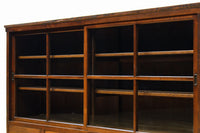 温かみある色彩にゆらゆらガラスが揺らめく十字窓レトロガラスケース　BB3328