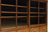 温かみある色彩にゆらゆらガラスが揺らめく十字窓レトロガラスケース　BB3328