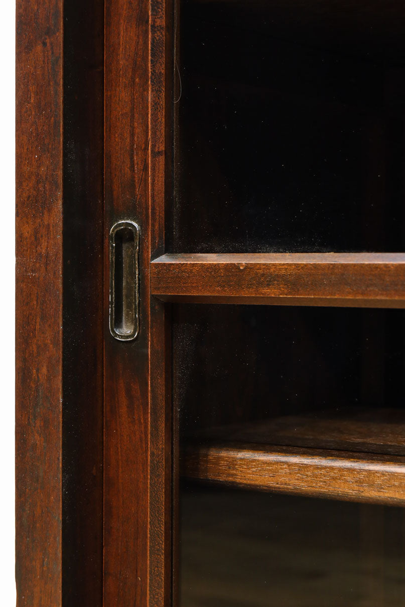 温かみある色彩にゆらゆらガラスが揺らめく十字窓レトロガラスケース　BB3328