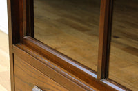 温かみある色彩にゆらゆらガラスが揺らめく十字窓レトロガラスケース　BB3328