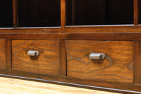 温かみある色彩にゆらゆらガラスが揺らめく十字窓レトロガラスケース　BB3328