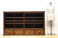 温かみある色彩にゆらゆらガラスが揺らめく十字窓レトロガラスケース　BB3328