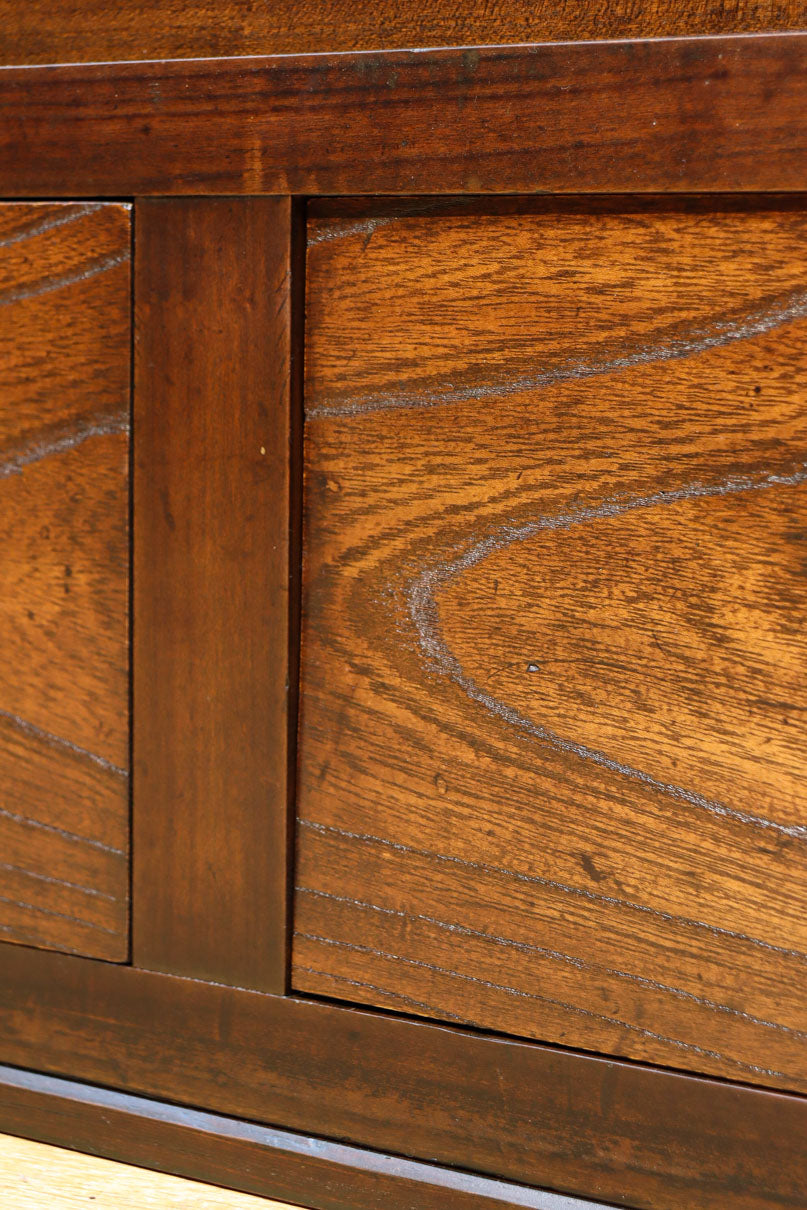 温かみある色彩にゆらゆらガラスが揺らめく十字窓レトロガラスケース　BB3328