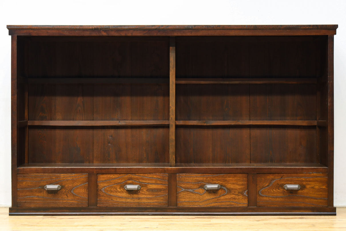 温かみある色彩にゆらゆらガラスが揺らめく十字窓レトロガラスケース　BB3328