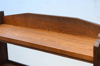 使い勝手の良い落ち着いた風合いの総欅レトロ本棚　BB3329