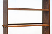 使い勝手の良い落ち着いた風合いの総欅レトロ本棚　BB3329