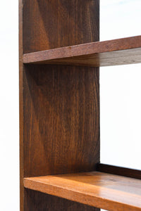 使い勝手の良い落ち着いた風合いの総欅レトロ本棚　BB3329