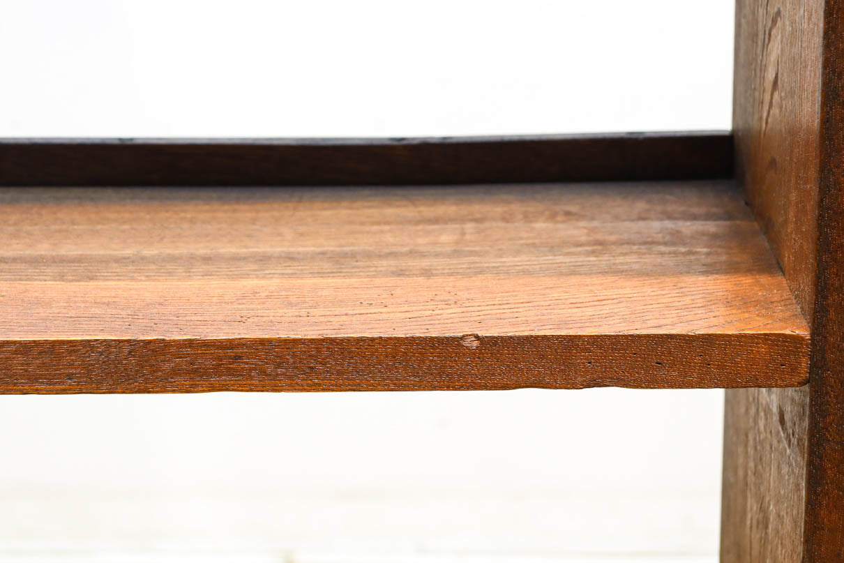 使い勝手の良い落ち着いた風合いの総欅レトロ本棚　BB3329