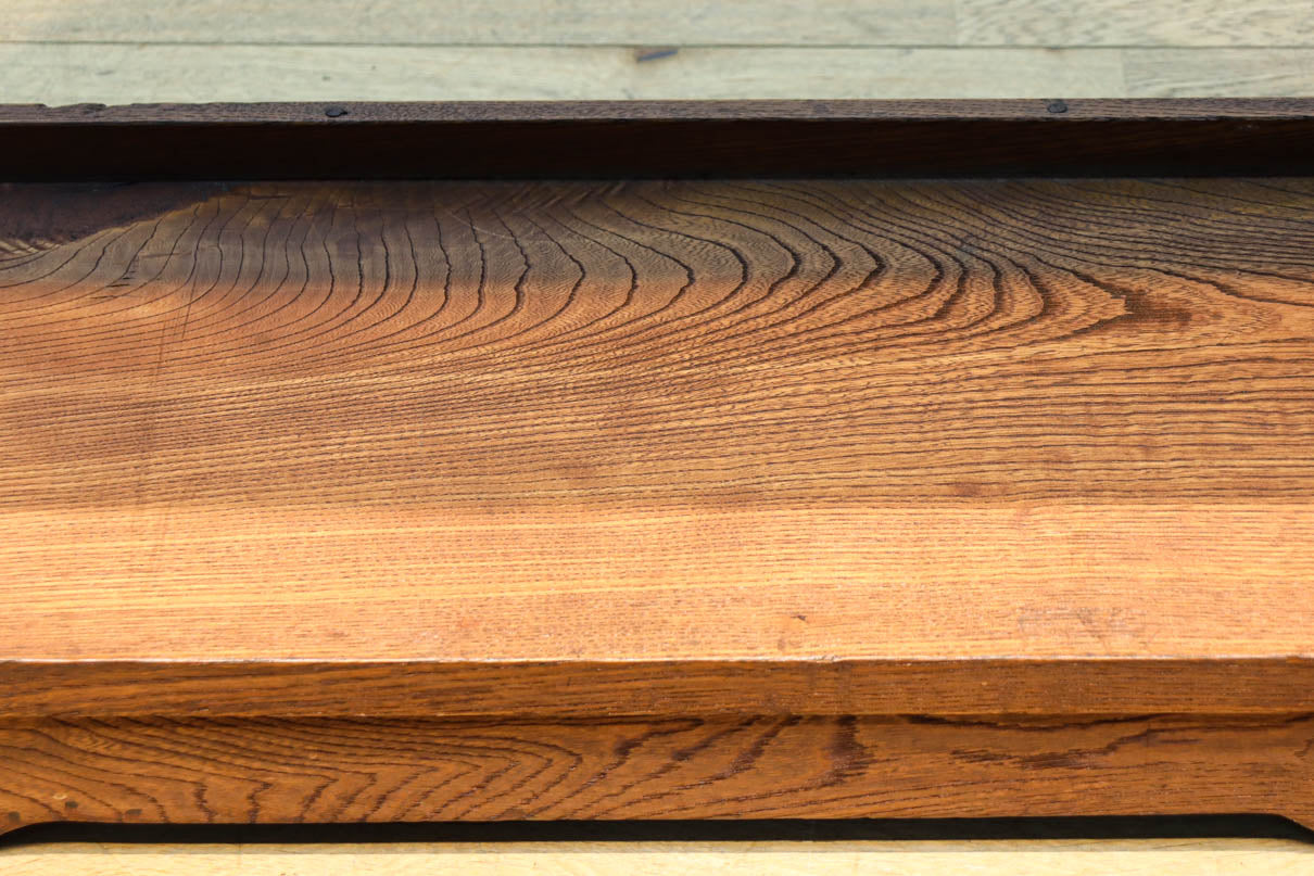 使い勝手の良い落ち着いた風合いの総欅レトロ本棚　BB3329