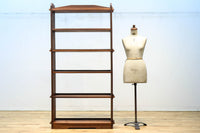 使い勝手の良い落ち着いた風合いの総欅レトロ本棚　BB3329