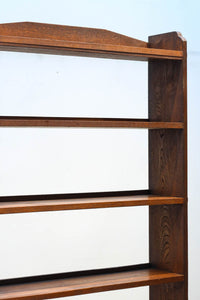 使い勝手の良い落ち着いた風合いの総欅レトロ本棚　BB3329