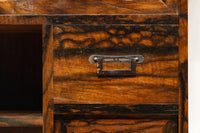 極上の黒柿杢目の上品な面持ちある飾り棚　BB3331