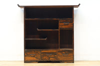 極上の黒柿杢目の上品な面持ちある飾り棚　BB3331