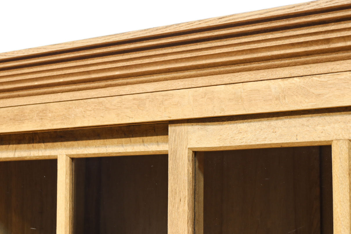 幅1222ミリ‼︎木地色の美しい風合いをした上質なレトロガラスケース　BB3336