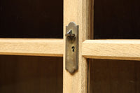 幅1222ミリ‼︎木地色の美しい風合いをした上質なレトロガラスケース　BB3336