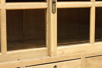 幅1222ミリ‼︎木地色の美しい風合いをした上質なレトロガラスケース　BB3336