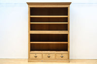 幅1222ミリ‼︎木地色の美しい風合いをした上質なレトロガラスケース　BB3336