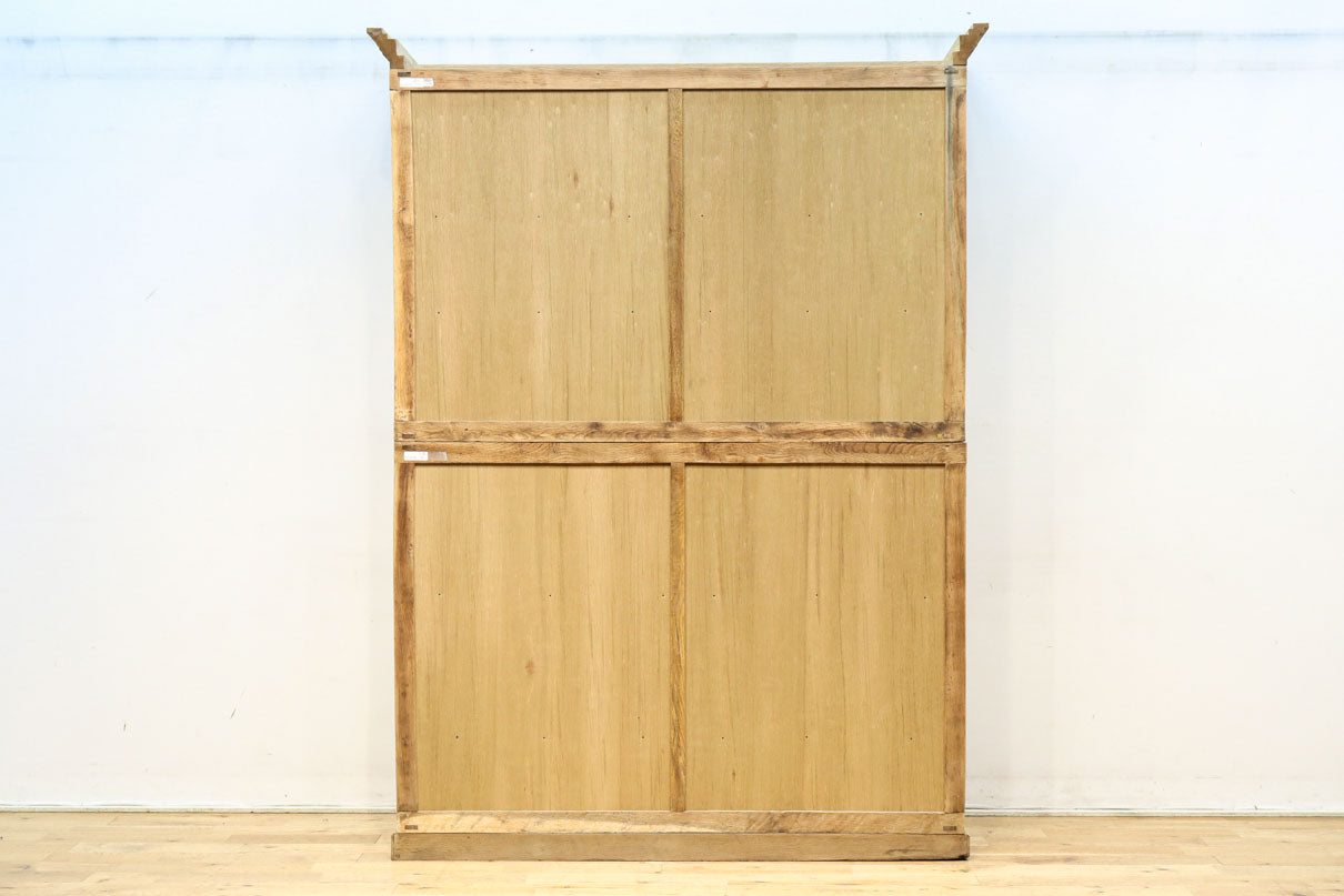 幅1222ミリ‼︎木地色の美しい風合いをした上質なレトロガラスケース　BB3336