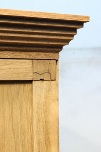 幅1222ミリ‼︎木地色の美しい風合いをした上質なレトロガラスケース　BB3336