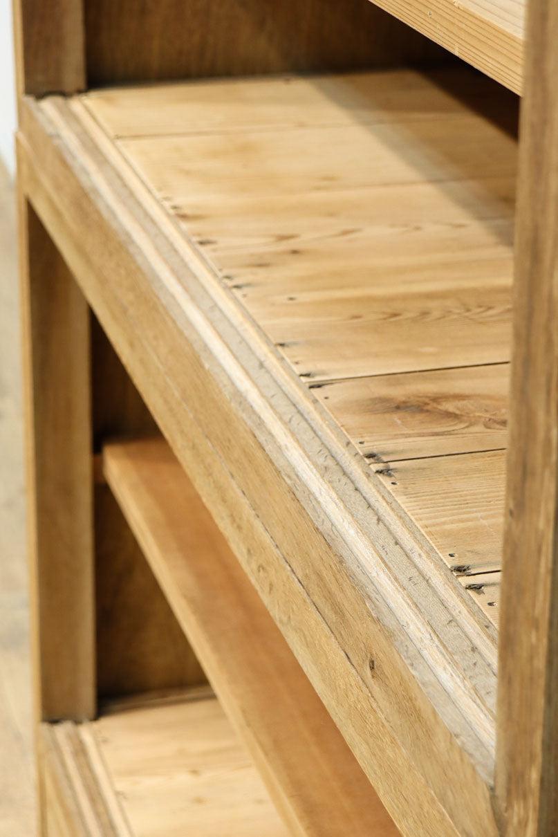 幅1222ミリ‼︎木地色の美しい風合いをした上質なレトロガラスケース　BB3336