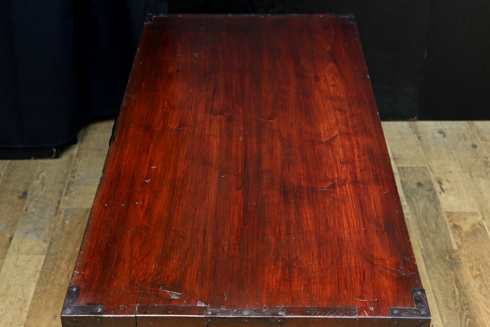 縁起良い装飾金具で雅な面持ちある二本松衣裳箪笥　BB3368