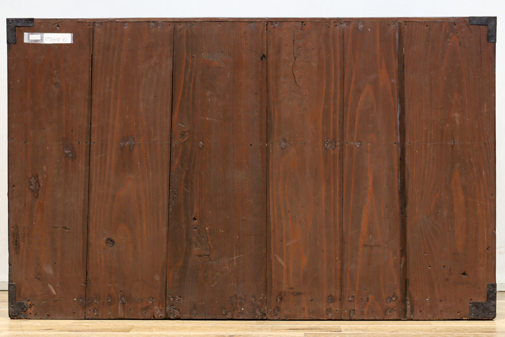 縁起良い装飾金具で雅な面持ちある二本松衣裳箪笥　BB3368