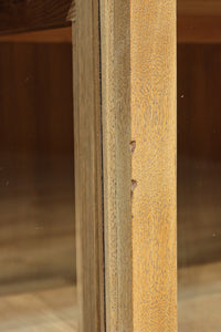 温もり溢れる木地色のオークレトロガラスケース　BB3383