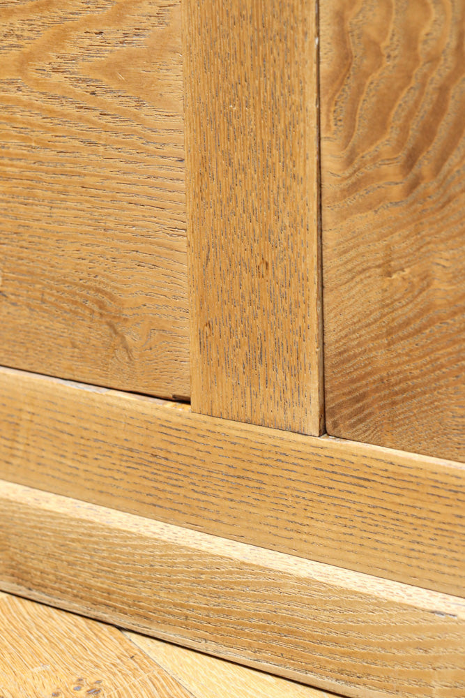 温もり溢れる木地色のオークレトロガラスケース　BB3383