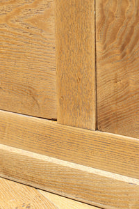 温もり溢れる木地色のオークレトロガラスケース　BB3383