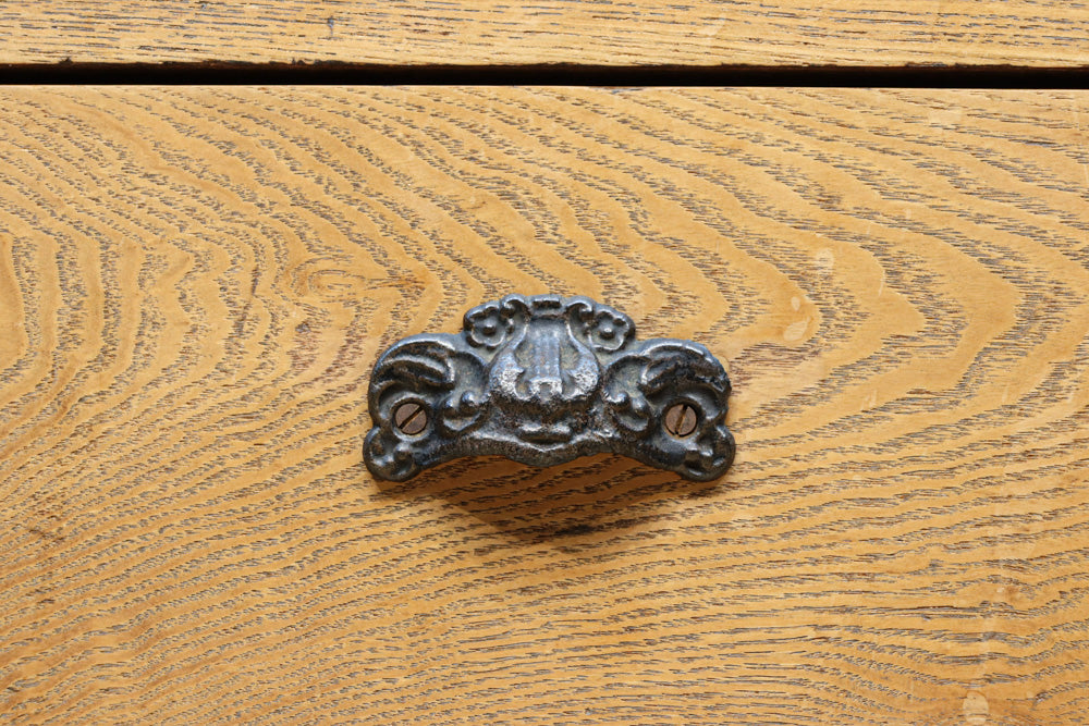 温もり溢れる木地色のオークレトロガラスケース　BB3383