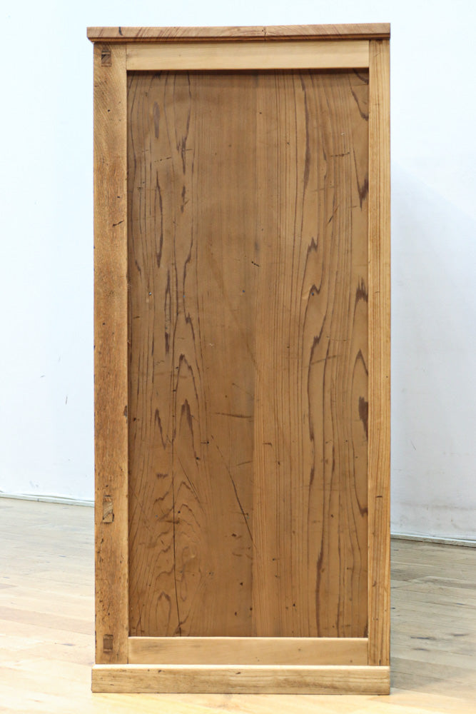 温もり溢れる木地色のオークレトロガラスケース　BB3383