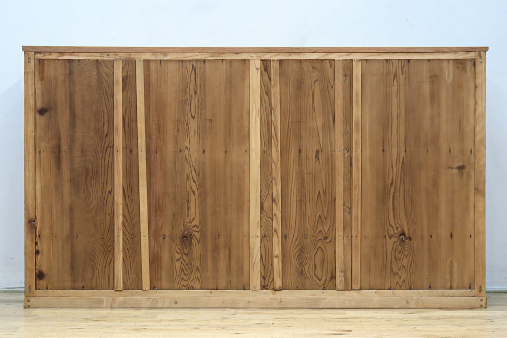 温もり溢れる木地色のオークレトロガラスケース　BB3383