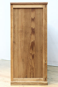 温もり溢れる木地色のオークレトロガラスケース　BB3383