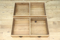 温もり溢れる木地色のオークレトロガラスケース　BB3383