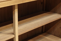 温もり溢れる木地色のオークレトロガラスケース　BB3383