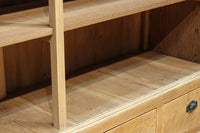 温もり溢れる木地色のオークレトロガラスケース　BB3383