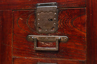 横桟造りの引き戸が印象深い庄内帳場箪笥　BB3398