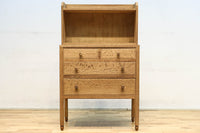 昭和レトロ!! フローラガラスが目を惹く、小振りで可愛らしいキャビネット　BB3399