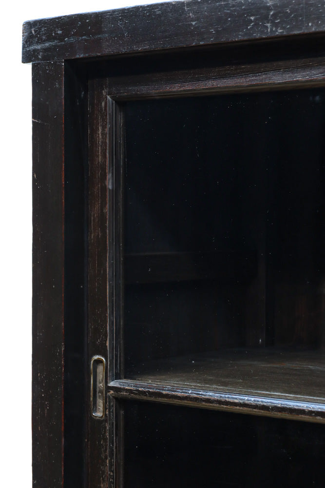 十字枠のゆらゆらガラスがレトロ感を漂わせるレトロガラスケース　BB3414