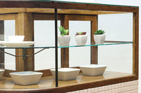 L-shaped glass display case BB3428