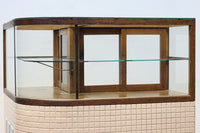 L-shaped glass display case BB3428