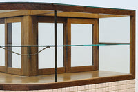 L-shaped glass display case BB3428