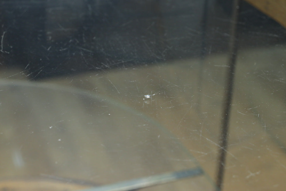 L-shaped glass display case BB3428