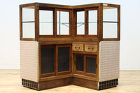 L-shaped glass display case BB3428