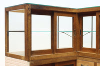 L-shaped glass display case BB3428