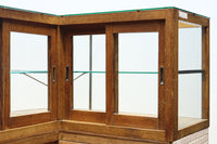 L-shaped glass display case BB3428