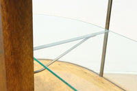 L-shaped glass display case BB3428
