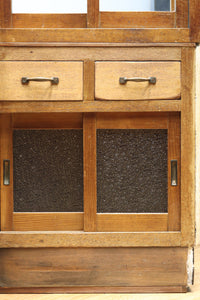 L-shaped glass display case BB3428