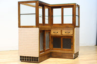 L-shaped glass display case BB3428
